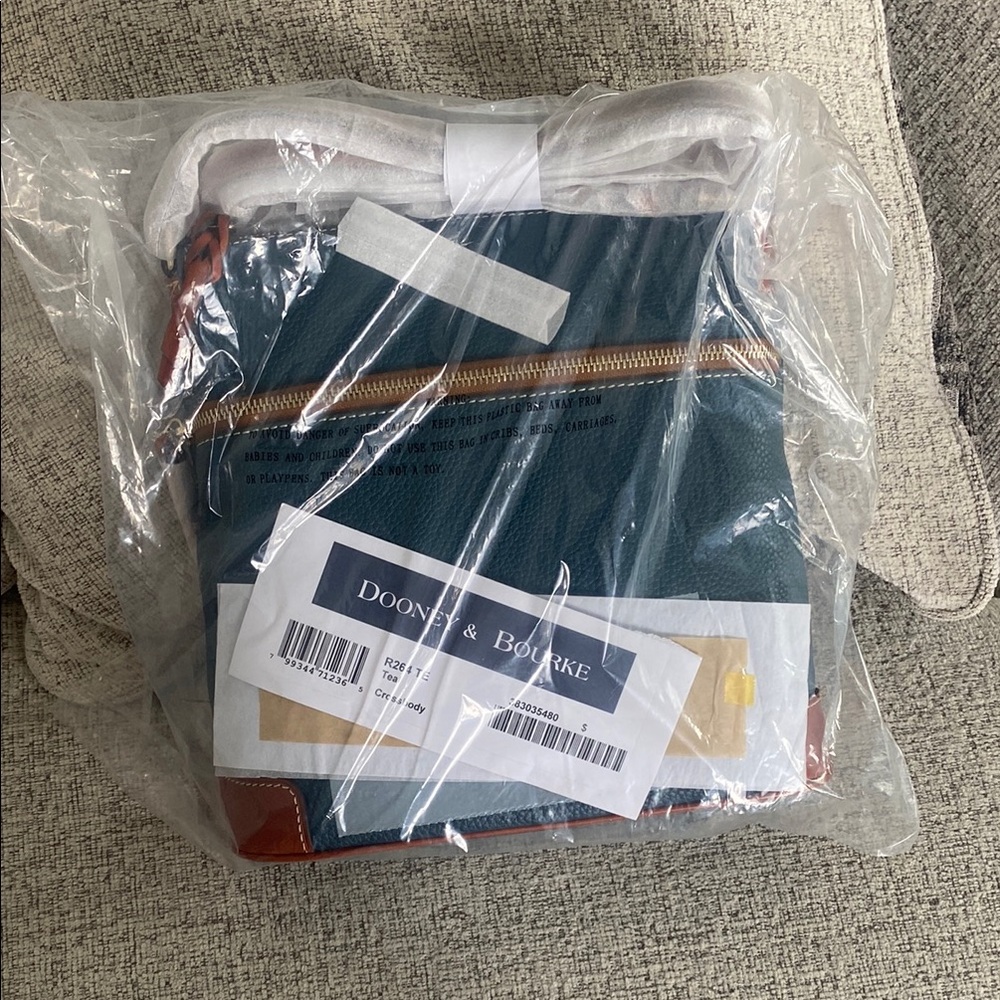 Dooney & Bourke Men's Teal and Tan Backpack